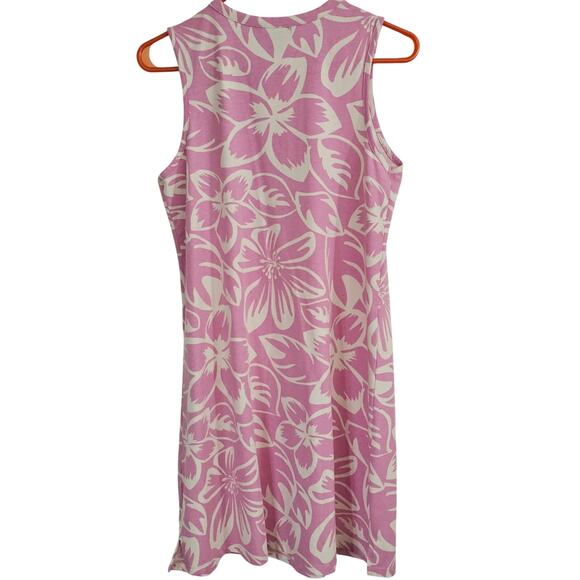 Natural Reflections‎ Everyday Knit Tank Dress Pink Floral Small Tropical Summer - Picture 4 of 6